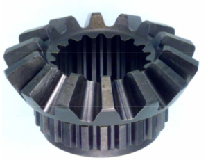Photo 1; Grinding lines are clearly visible on the flanks of the gear teeth in this traditionally finished bevel gear.
