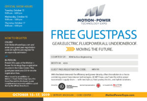 Motion + Power Technology Expo Guest Pass