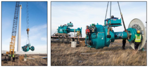 Figure 1. GETS gearbox removal (left) and swap (right)