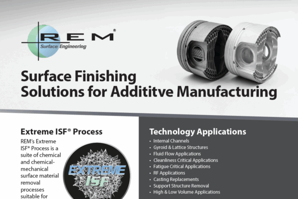 Surface Finishing Solutions for Additive Manufacturing